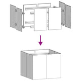 Planter White 100x100x80 cm Steel