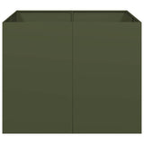 Planter Olive Green 100x100x80 cm Steel