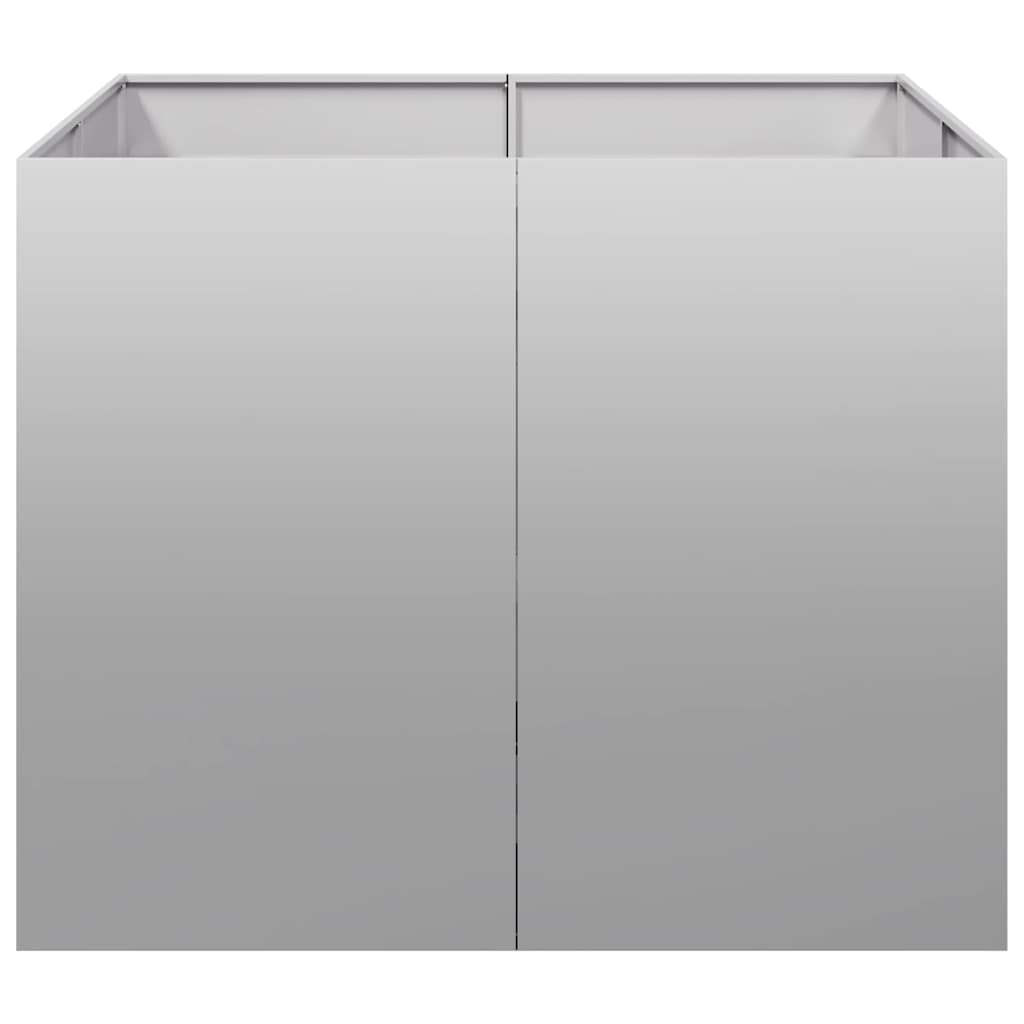 Planter 100x100x80 cm Galvanised Steel
