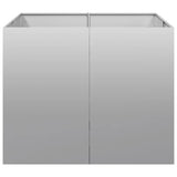 Planter 100x100x80 cm Galvanised Steel