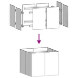 Planter 100x100x80 cm Galvanised Steel
