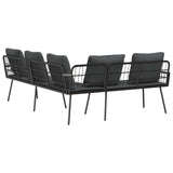 Sofa with Cushion Grey x x Metal