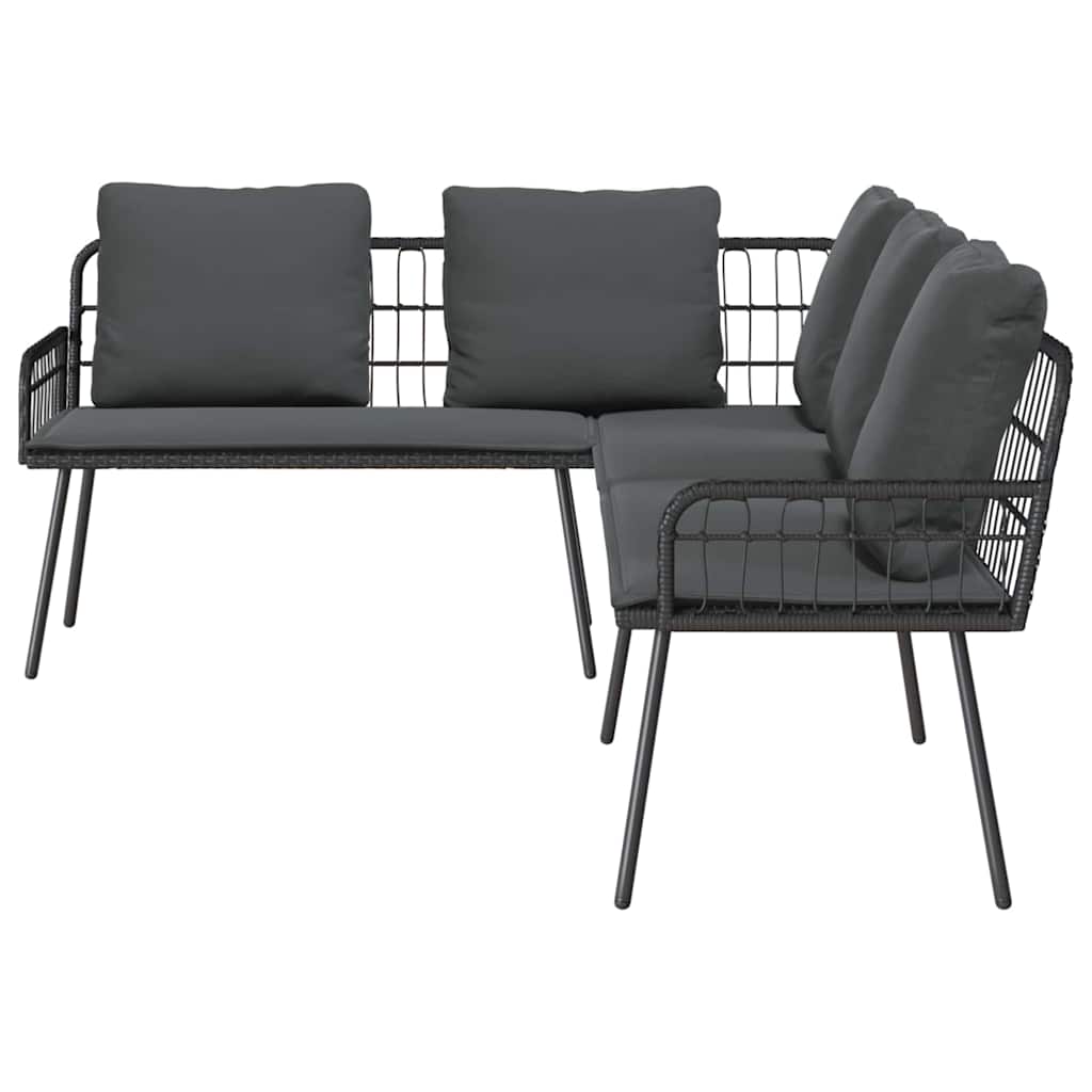 Sofa with Cushion Grey x x Metal
