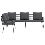 Sofa with Cushion Grey x x Metal