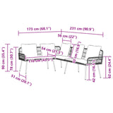 Sofa with Cushion Grey x x Metal