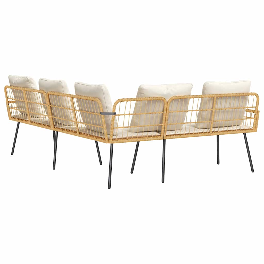 Sofa with Cushion Brown x x Metal