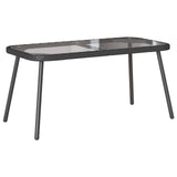 Coffee Table Black 90 x 45 x 43 cm Poly Rattan and glass