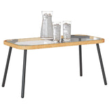 Coffee Table Brown and Black 90 x 45 x 43 cm