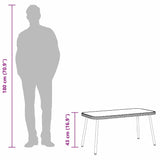 Coffee Table Brown and Black 90 x 45 x 43 cm