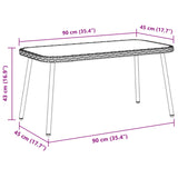 Coffee Table Brown and Black 90 x 45 x 43 cm