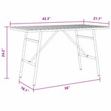 Dining Table Brown 110 x 55 x 62 cm Solid Acacia wood