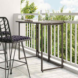 Folding Garden Table Brown 90x51x75 cm Poly Rattan