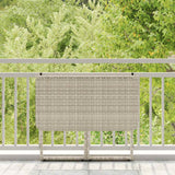 Folding Garden Table Light Grey 90x51x75 cm Poly Rattan