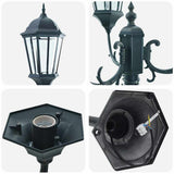 Garden Light Post Dark green Aluminium, Glass