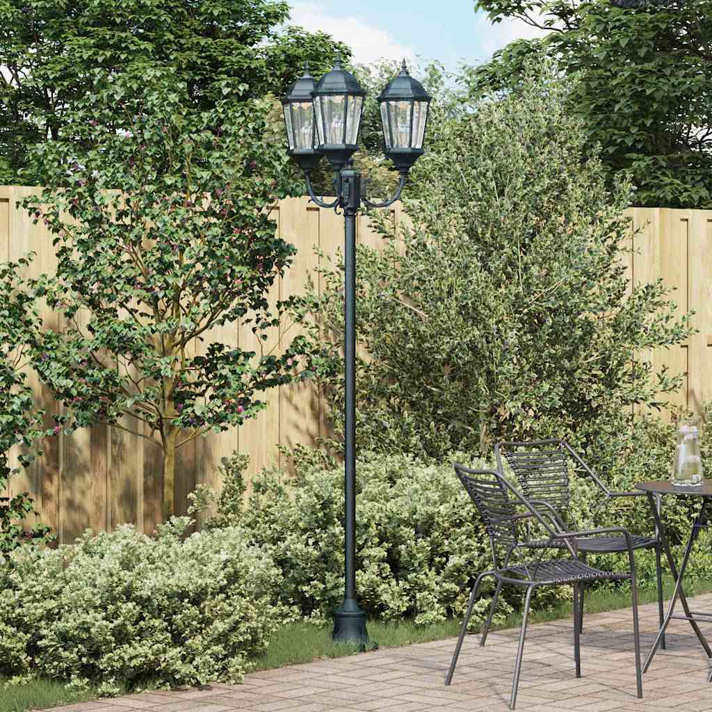 Garden Light Post Dark green Aluminium, Glass
