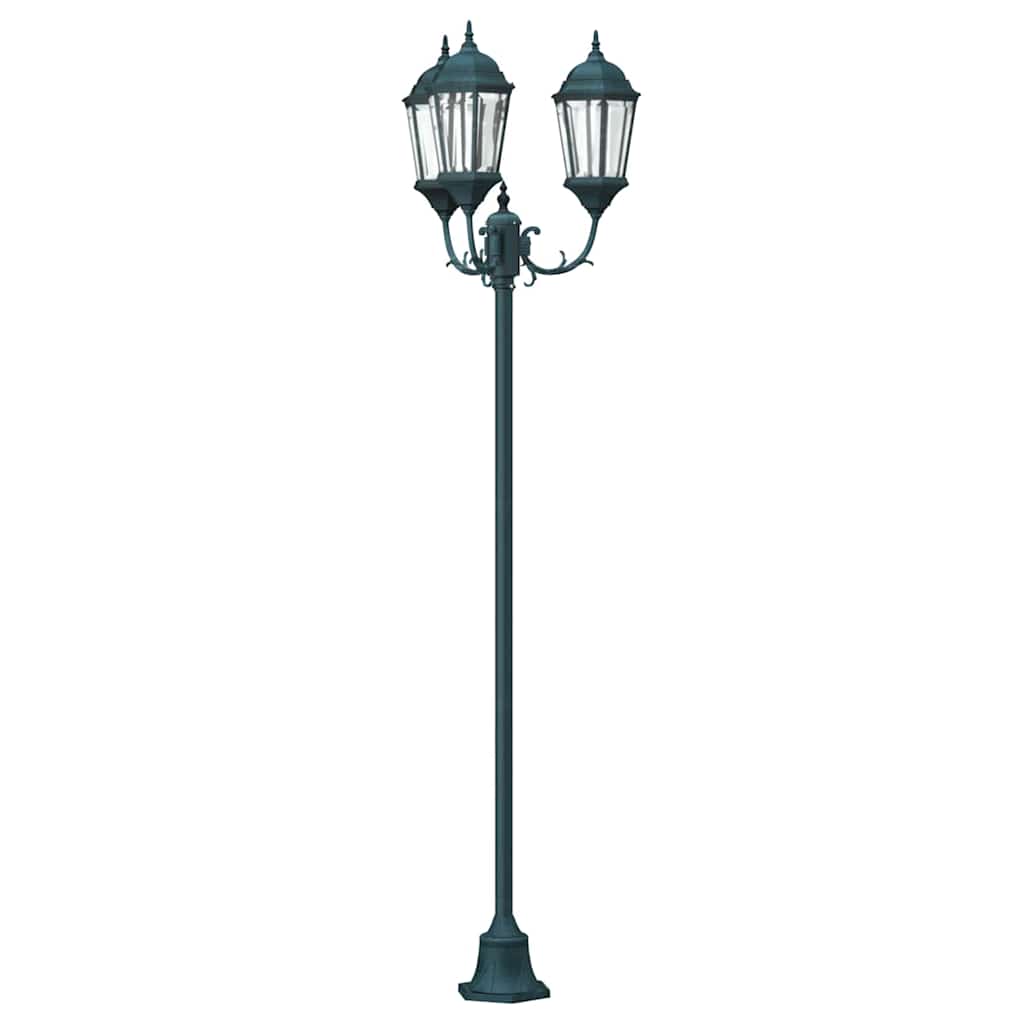 Garden Light Post Dark green Aluminium, Glass
