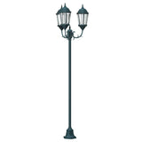 Garden Light Post Dark green Aluminium, Glass