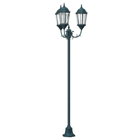 Garden Light Post Dark green Aluminium, Glass