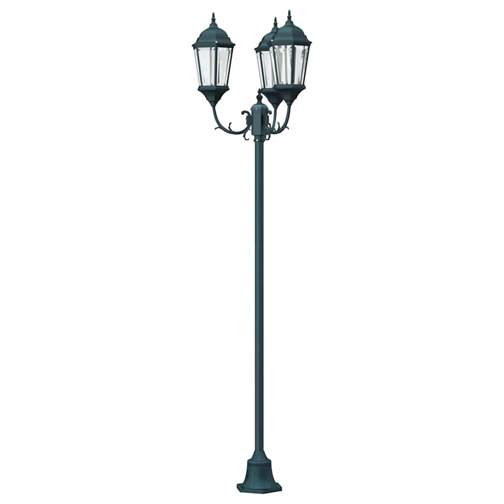 Garden Light Post Dark green Aluminium, Glass