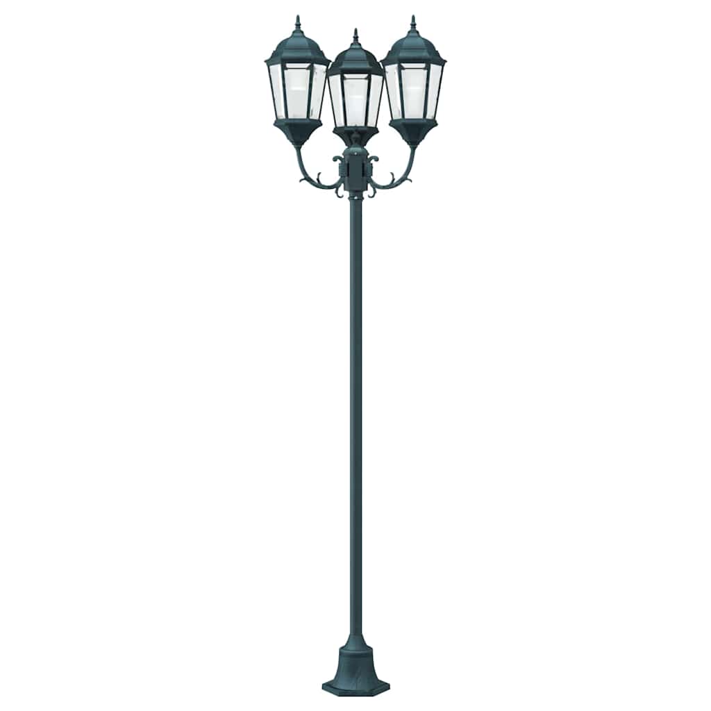 Garden Light Post Dark green Aluminium, Glass