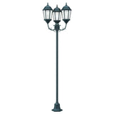 Garden Light Post Dark green Aluminium, Glass
