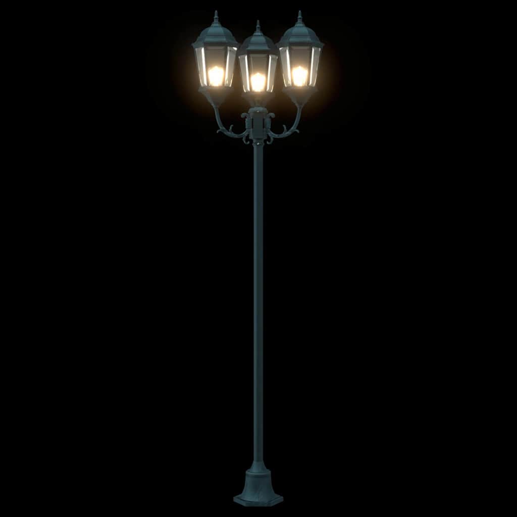 Garden Light Post Dark green Aluminium, Glass