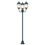Garden Light Post Dark green Aluminium, Glass