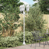 Garden Light Post White Aluminium, Glass
