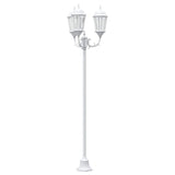 Garden Light Post White Aluminium, Glass