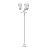 Garden Light Post White Aluminium, Glass