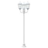 Garden Light Post White Aluminium, Glass