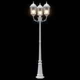 Garden Light Post White Aluminium, Glass