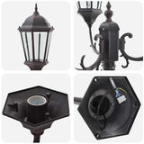 Garden Light Post Bronze Aluminium and Glass