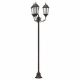 Garden Light Post Bronze Aluminium, Glass