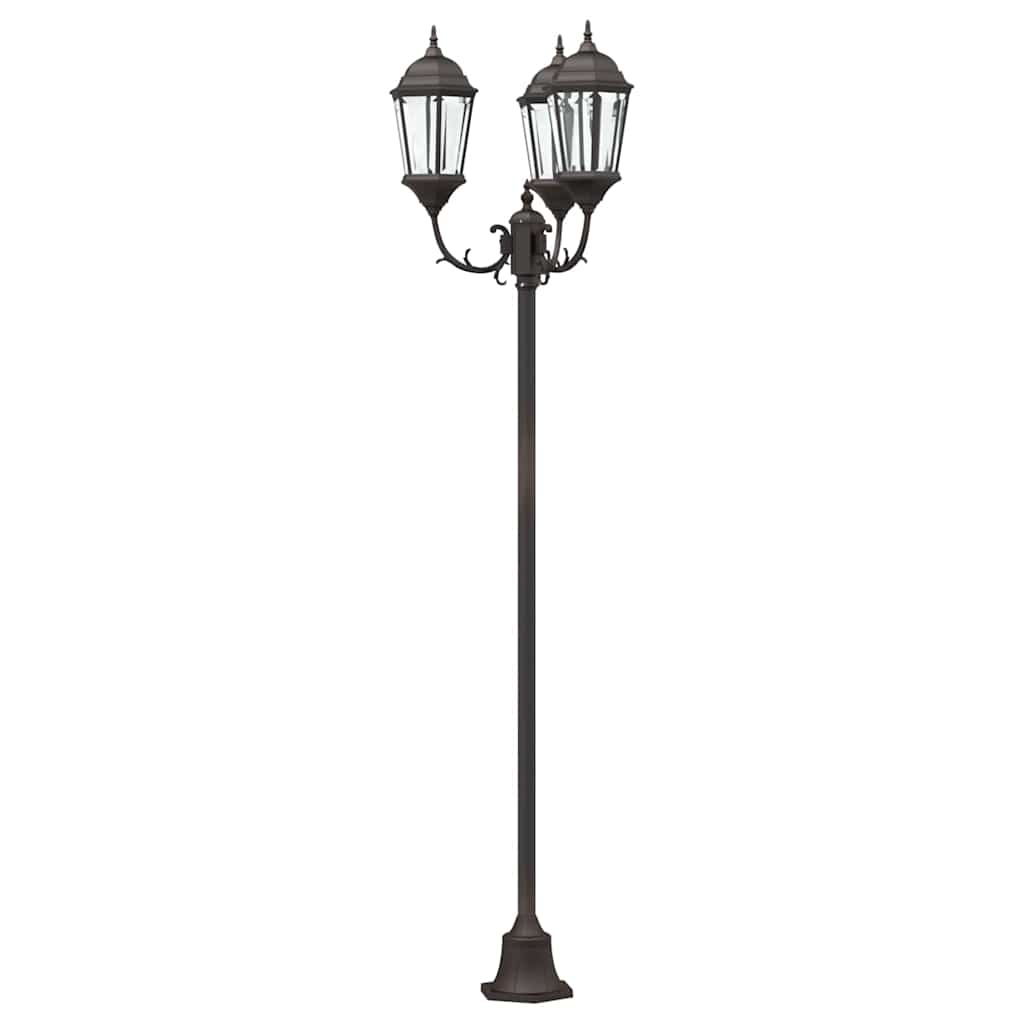 Garden Light Post Bronze Aluminium, Glass