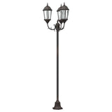 Garden Light Post Bronze Aluminium, Glass