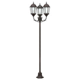 Garden Light Post Bronze Aluminium, Glass
