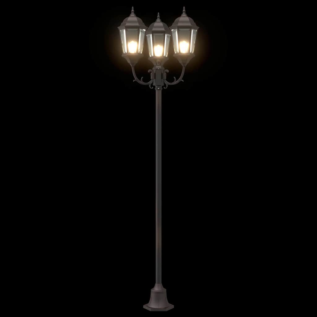 Garden Light Post Bronze Aluminium, Glass