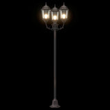 Garden Light Post Bronze Aluminium, Glass
