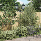 Garden Light Post Dark Green Aluminium, Glass