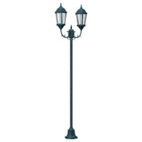 Garden Light Post Dark Green Aluminium, Glass