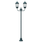 Garden Light Post Dark Green Aluminium, Glass