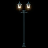 Garden Light Post Dark Green Aluminium, Glass