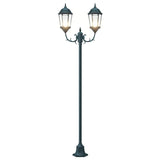 Garden Light Post Dark Green Aluminium, Glass