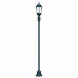 Garden Light Post Dark Green Aluminium, Glass