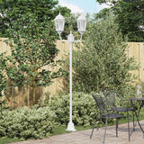 Garden Light Post White Aluminium and Glass