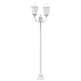 Garden Light Post White Aluminium and Glass