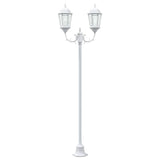 Garden Light Post White Aluminium and Glass