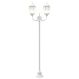 Garden Light Post White Aluminium and Glass