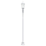 Garden Light Post White Aluminium and Glass